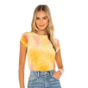 Revolve Free People Bright Eyes Tee in Yellow Combo